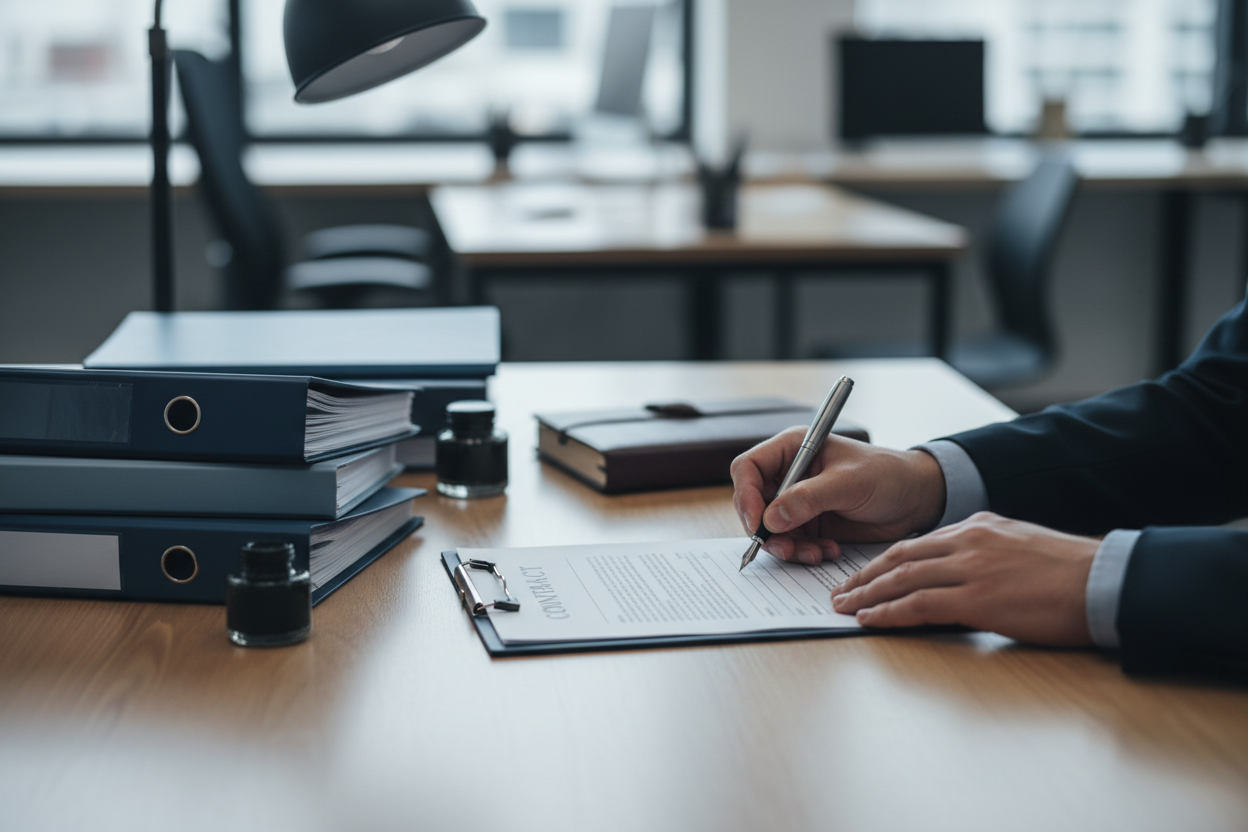 Assinatura de contrato